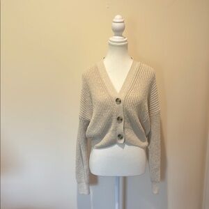 Madewell Cream Button-Up Women's Sweater